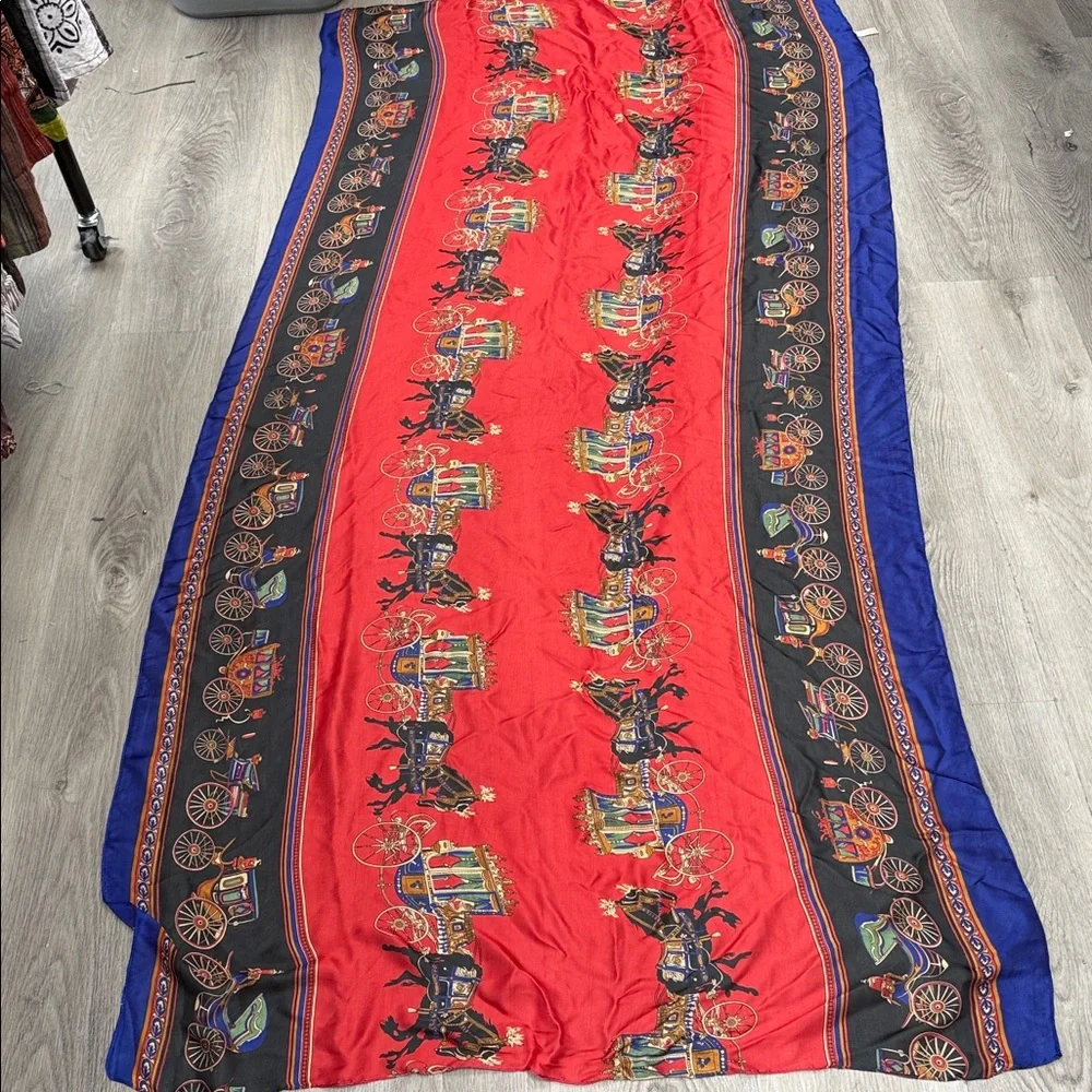 Hermès Royal Purple Silk Scarf with Orange Label - Picture 3 of 6